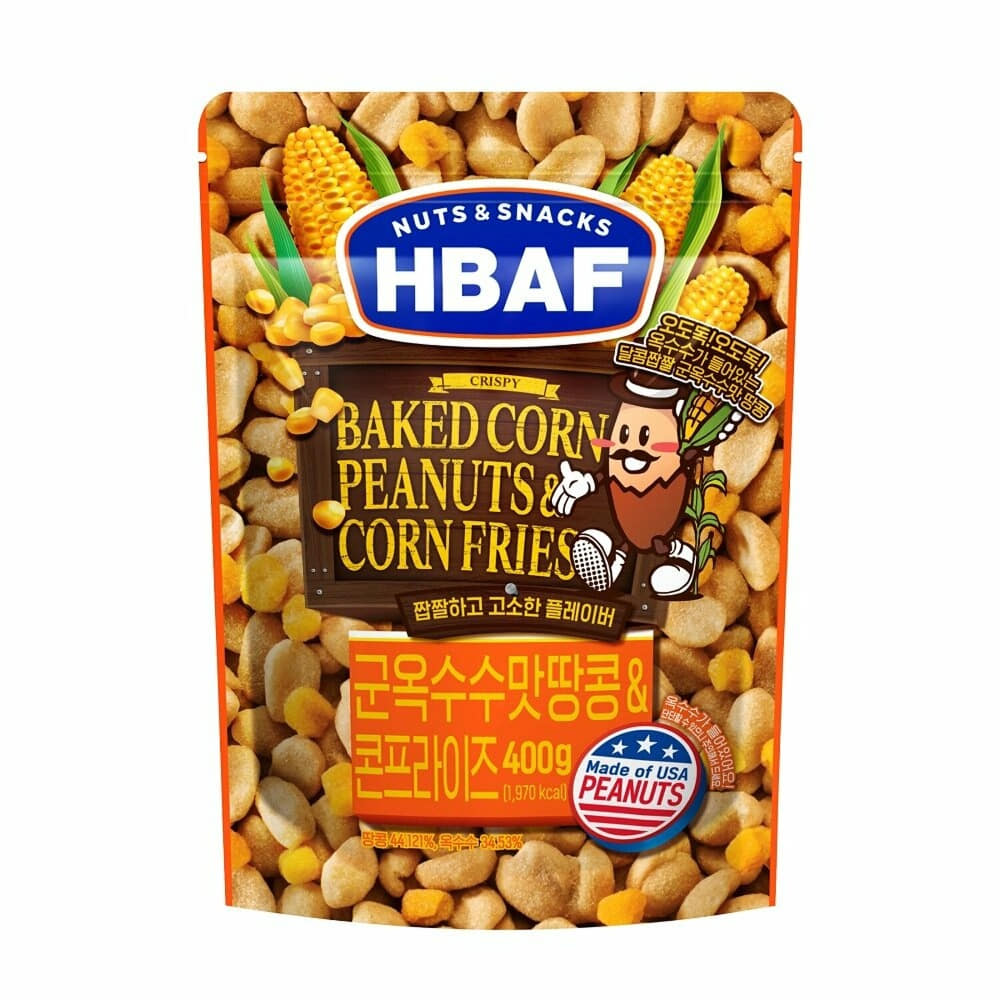 HBAF Baked Corn Peanuts &amp; Corn Fries 400g
