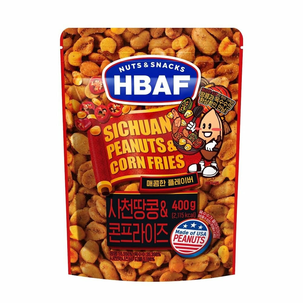 HBAF Sichuan Peanuts Corn Fries 400g