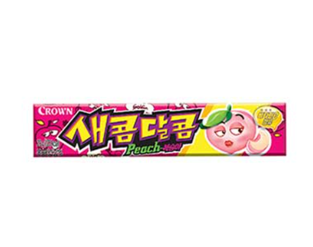 Crown Sweet &amp; Sour Chewy Peach Candy